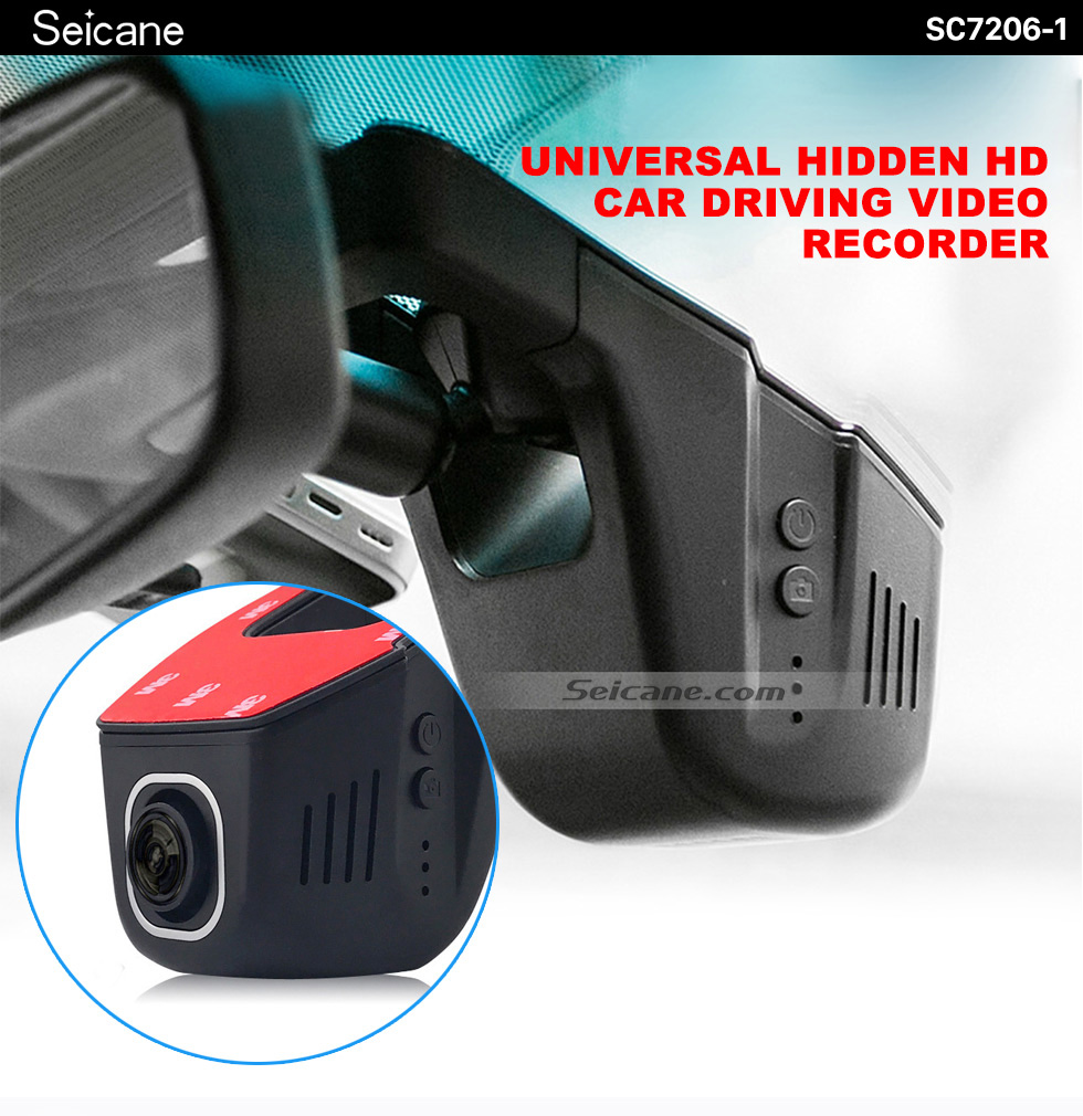 Seicane Hidden 170 Degree Wide Angle View HD Universal Car Driving Video Recorder with WIFI Phone Connection Display GPS Driving Trajectory Seicane Hidden 170 Degree Wide Angle View HD Universal Car Driving Video Recorder with WIFI Phone Connection Display GPS Driving Trajectory