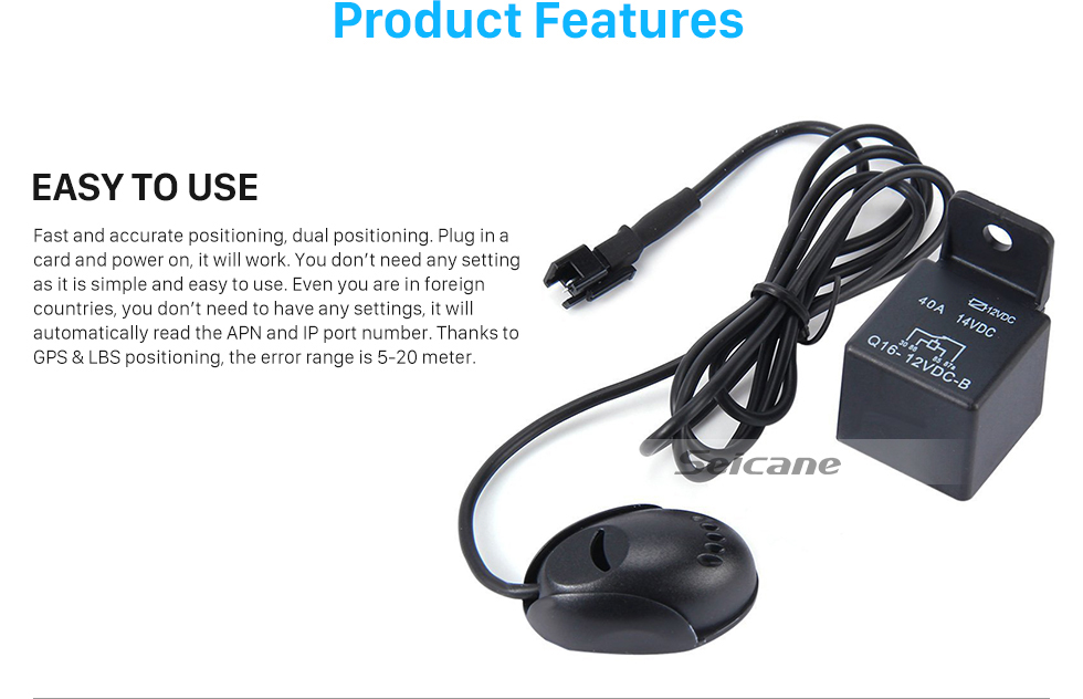 Seicane Car GPS Location Tracker Support SMS GSM Tracking Alarm Device Remote Control Locator Seicane Car GPS Location Tracker Support SMS GSM Tracking Alarm Device Remote Control Locator