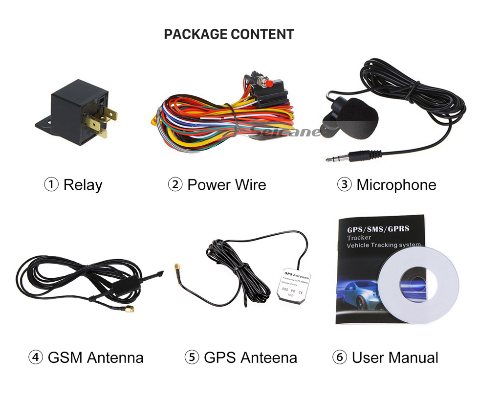 Seicane GPS Location Tracking Device System Support GSM GPRS Car Tracker Alarm Remote Monitoring Locator Seicane GPS Location Tracking Device System Support GSM GPRS Car Tracker Alarm Remote Monitoring Locator