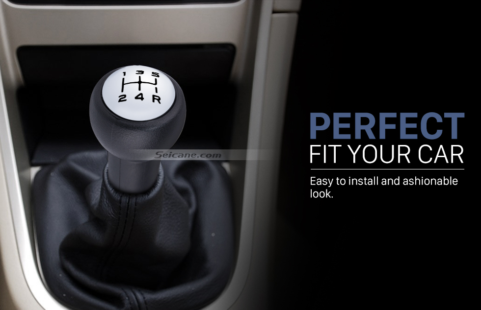 Seicane Botão de mudança de engrenagem de PVC de alta qualidade para Peugeot 106 206 306 406 107 207 307 5 Speed Manual Shifter