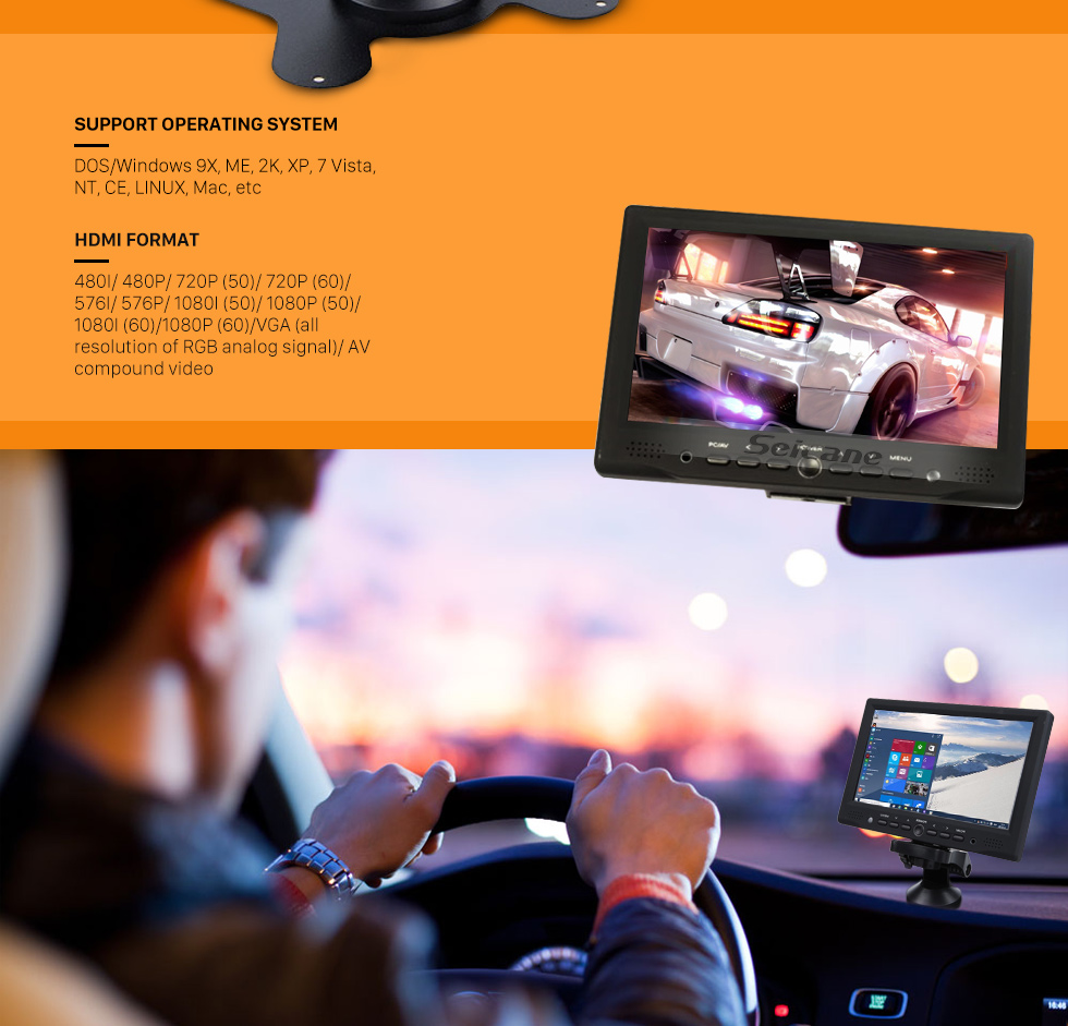Seicane 170 Degree Super Wide Angle 7 Inch TFT LCD Display Screen HD 1080P Night Vision Car DVR With Built-in Microphone Switch Recording HDMI interface Seicane 170 Degree Super Wide Angle 7 Inch TFT LCD Display Screen HD 1080P Night Vision Car DVR With Built-in Microphone Switch Recording HDMI interface
