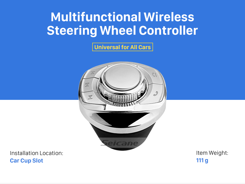 Seicane High-sensitive Universal Car Controller Steering Wheel Control For Car Stereo Radio GPS Navigation Cup Slot installation Plug and Play Seicane High-sensitive Universal Car Controller Steering Wheel Control For Car Stereo Radio GPS Navigation Cup Slot installation Plug and Play