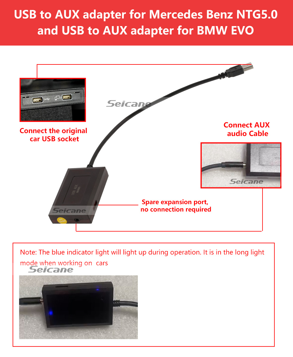 Seicane udio adapter/converter for car radio