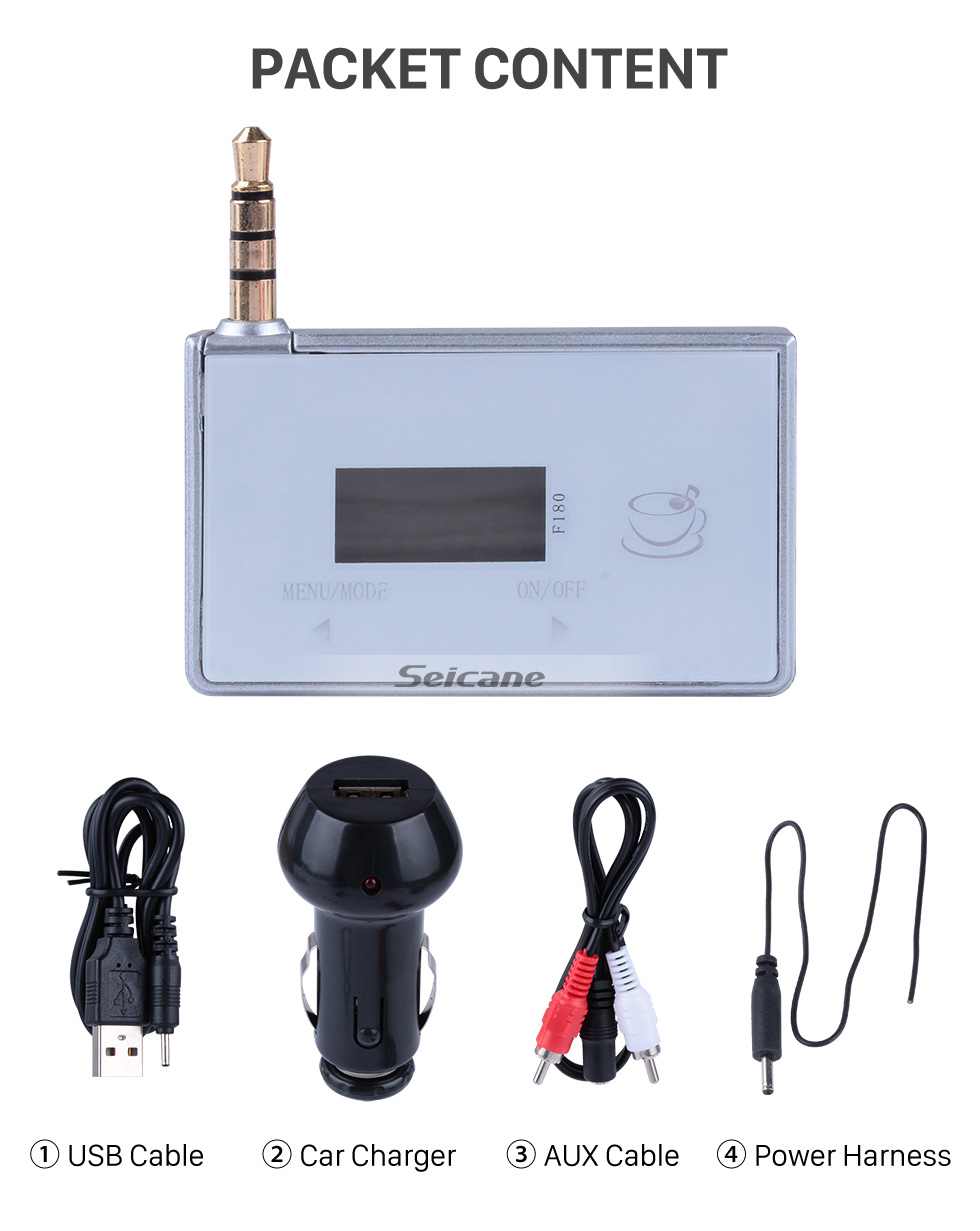 Seicane L'affichage à cristaux liquides sans fil monté par véhicule radio FM musique transmetteur FM Kit de voiture pour les téléphones mobiles Seicane L'affichage à cristaux liquides sans fil monté par véhicule radio FM musique transmetteur FM Kit de voiture pour les téléphones mobiles