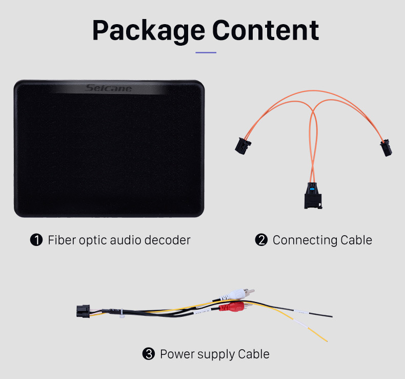 Seicane 2002-2008 BMW E65 / E66 Auto-Glasfaser-Decoder Die meisten Boxen Bose Harmon Kardon Converter Optic Interface Adapter