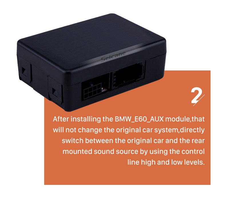 Seicane 2003-2010 BMW E60 5S Decodificador de fibra óptica para el coche, la mayoría de la caja Adaptador de interfaz óptica Bose Harmon Kardon Converter