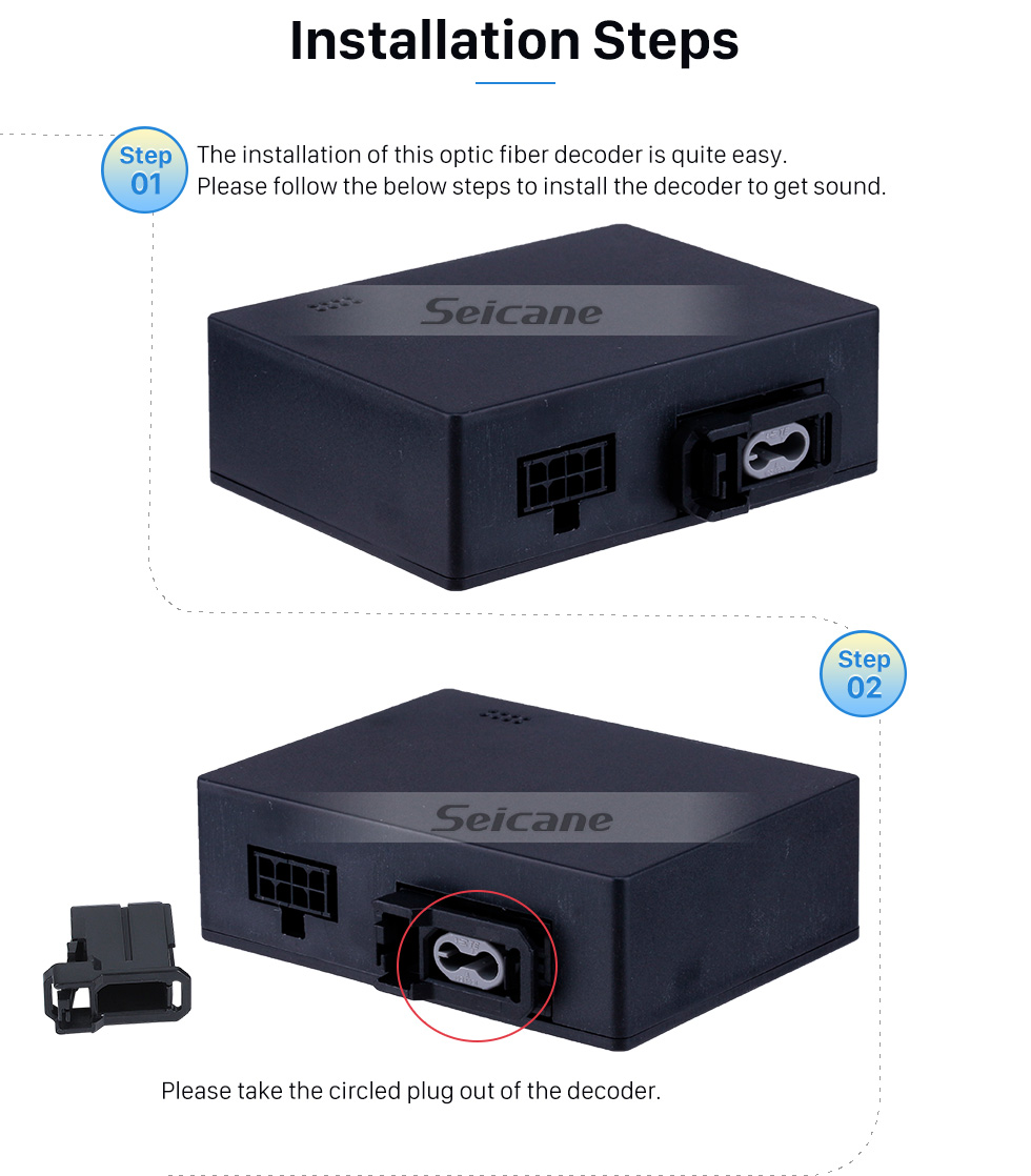 Seicane 2003-2012 Porsche Cayenne voiture décodeur de fibre optique plus boîte Bose Harmon Kardon amplificateur audio numérique convertisseur d&amp;#39;interface optique