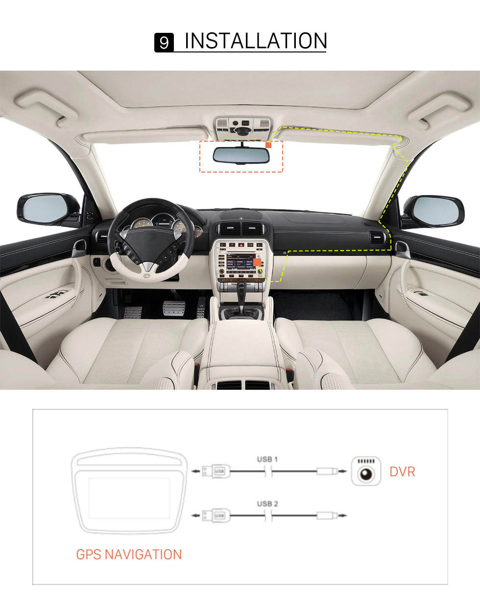 Seicane Máquina do carro APK gravador de unidade USB com chip sensor de alta qualidade através da interface USB para transmitir navegação de tela de alta definição, reprodução de imagens e outras funções