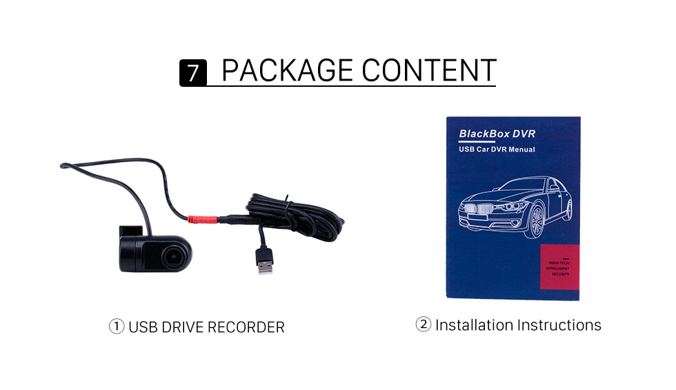Seicane Car machine APK USB drive recorder with high-quality sensor chip through the USB interface to transmit high-definition screen browsing, image playback and other functions