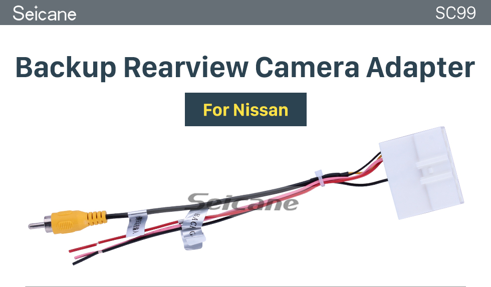 Seicane Adaptateur de caméra de recul Nissan