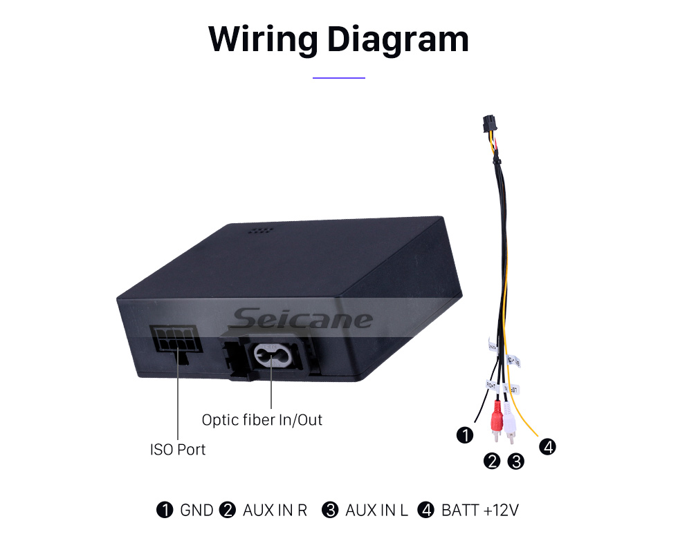 Seicane 2004-2012 Mercedes-Benz CLS-W219 CLS350 CLS500 CLS55 Decodificador de fibra óptica para automóvil Most Box Bose Harmon Kardon Decodificador de audio Amplificador de interfaz DAC