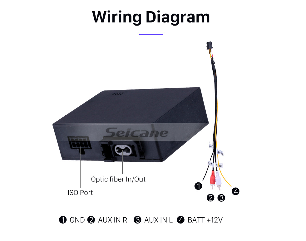 Seicane 2004-2012 Mercedes-Benz SLK W171 R171 SLK200 SLK200 SLK300 SLK300 SLK55 Décodeur de fibre optique voiture La plupart des amplificateurs de boîte Bose Harmon Kardon Adaptateur de décodage audio