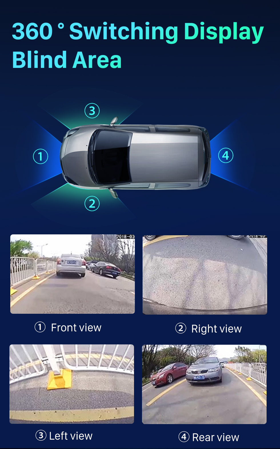 Seicane Universal 360° Surround View Car camera 360 degree Panoramic front rear left right cameras With Waterproof Night Vision Seicane Universal 360° Surround View Car camera 360 degree Panoramic front rear left right cameras With Waterproof Night Vision
