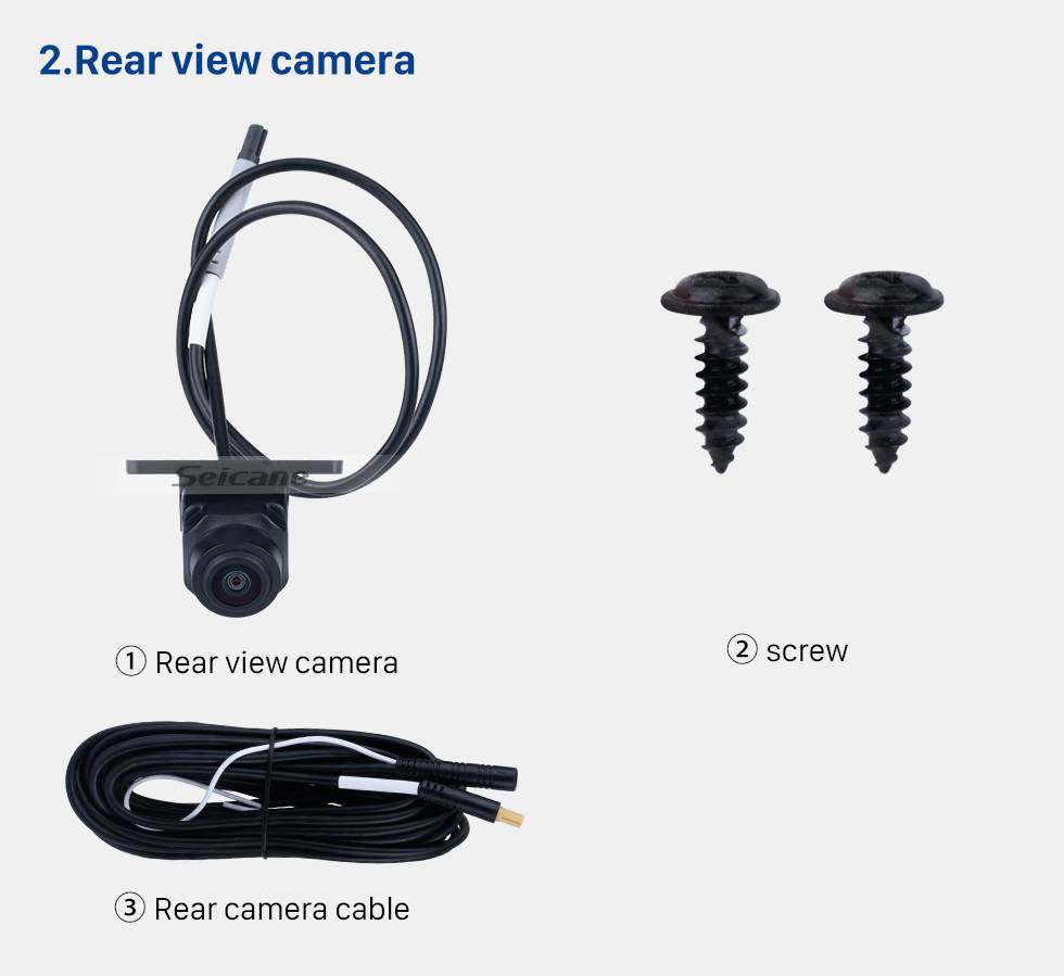 Seicane Cámara universal para automóvil con vista envolvente de 360 ° Cámaras panorámicas de 360 grados delanteras traseras izquierda derecha con visión nocturna impermeable