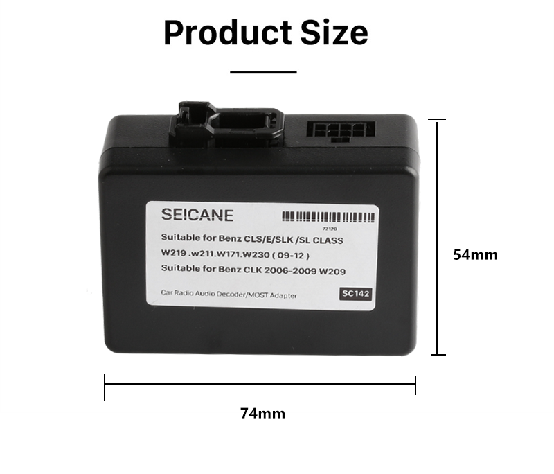 Seicane For 2008 2009 2010 2011 2012 Benz cls/e/slk/clk Car Radio Audio Decoder MOST Adapter Plastic Fiber Decoding Box