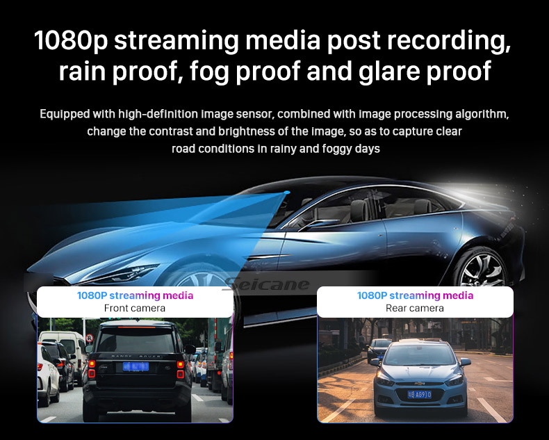 Seicane 9.66 inch 170 Degree Large Angle HD 1280*480 USB Video DVR Rearview Camera Automatic Cyclic Recording Seicane 9.66 inch 170 Degree Large Angle HD 1280*480 USB Video DVR Rearview Camera Automatic Cyclic Recording