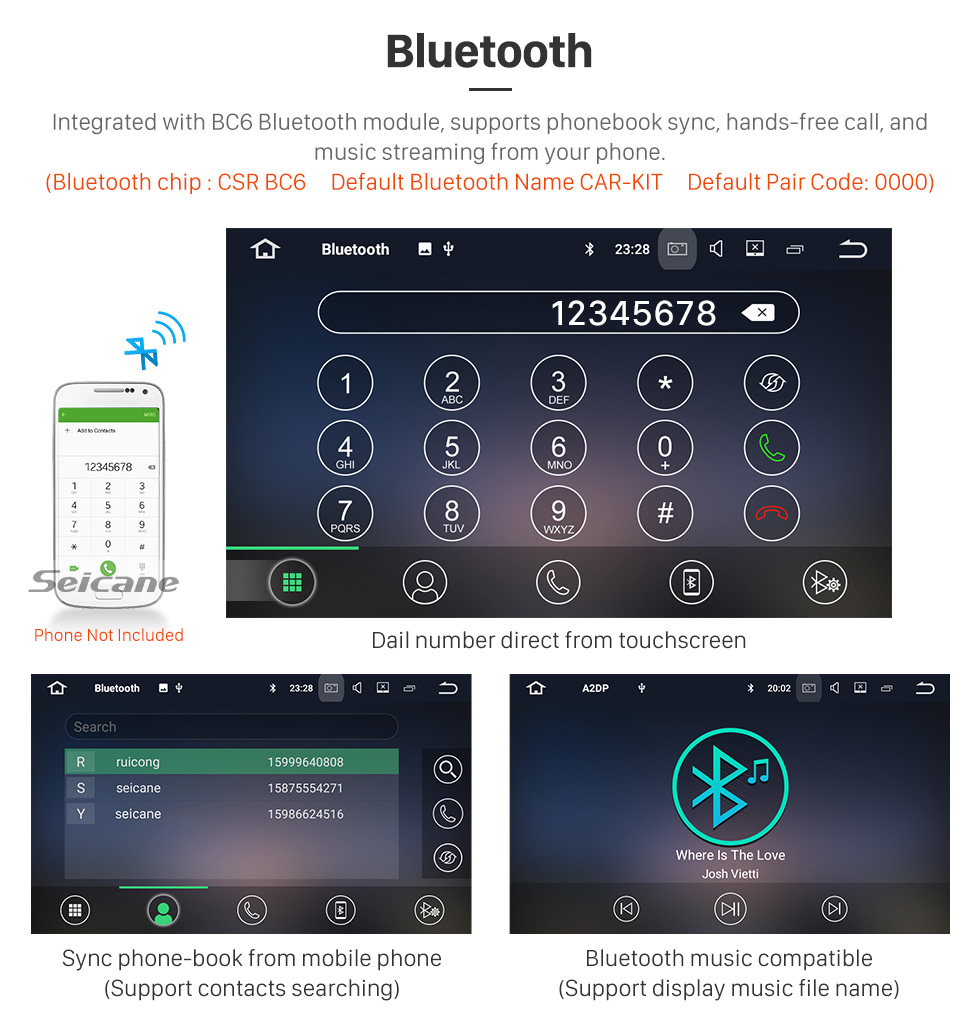 Seicane Android 5.1.1 2011-2014 VW Volkswagen TOUAREG Radio DVD player Bluetooth navigation system with Quad-core CPU 16 Flash HD touch screen OBD DVR Rear view camera TV Bluetooth 3G WIFI USB SD Seicane Android 5.1.1 2011-2014 VW Volkswagen TOUAREG Radio DVD player Bluetooth navigation system with Quad-core CPU 16 Flash HD touch screen OBD DVR Rear view camera TV Bluetooth 3G WIFI USB SD