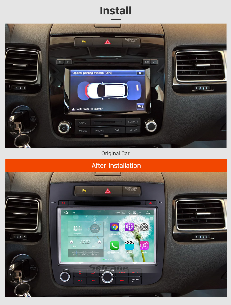 Seicane Android 5.1.1 2011-2014 VW Volkswagen TOUAREG Radio DVD player Bluetooth navigation system with Quad-core CPU 16 Flash HD touch screen OBD DVR Rear view camera TV Bluetooth 3G WIFI USB SD Seicane Android 5.1.1 2011-2014 VW Volkswagen TOUAREG Radio DVD player Bluetooth navigation system with Quad-core CPU 16 Flash HD touch screen OBD DVR Rear view camera TV Bluetooth 3G WIFI USB SD