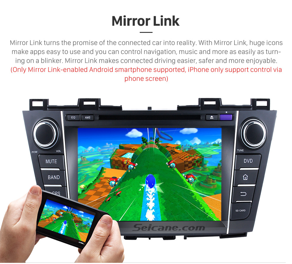 Seicane 2009-2012 Mazda PREMACY Android 7.1.1 DVD player Radio GPS navigation system Quad-core CPU 16G Flash Mirror link multi-touch screen OBD DVR Backup camera TV 3G WIFI USB SD Bluetooth Seicane 2009-2012 Mazda PREMACY Android 7.1.1 DVD player Radio GPS navigation system Quad-core CPU 16G Flash Mirror link multi-touch screen OBD DVR Backup camera TV 3G WIFI USB SD Bluetooth
