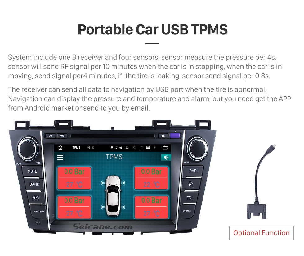 Seicane 2009-2012 Mazda PREMACY Android 7.1.1 DVD player Radio GPS navigation system Quad-core CPU 16G Flash Mirror link multi-touch screen OBD DVR Backup camera TV 3G WIFI USB SD Bluetooth Seicane 2009-2012 Mazda PREMACY Android 7.1.1 DVD player Radio GPS navigation system Quad-core CPU 16G Flash Mirror link multi-touch screen OBD DVR Backup camera TV 3G WIFI USB SD Bluetooth