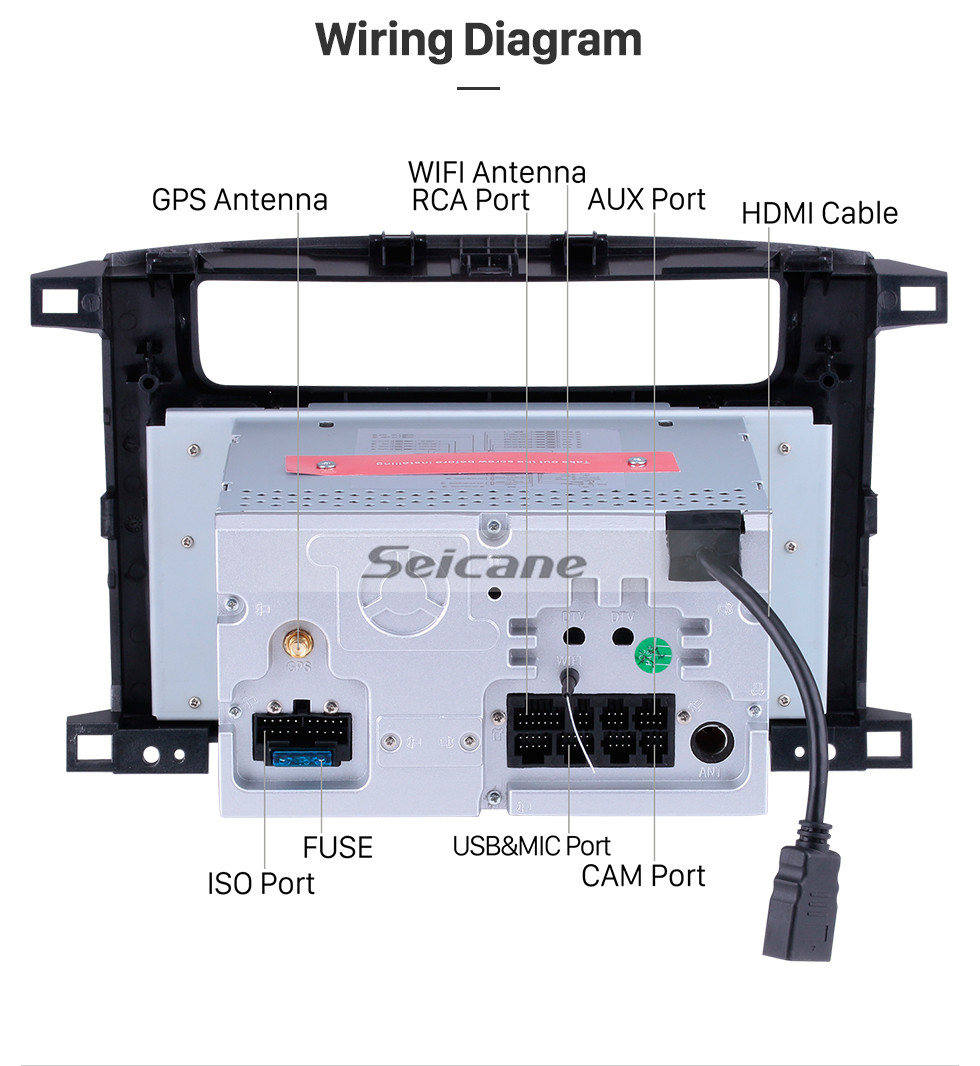Seicane 1998-2007 Toyota Land Cruiser Android 7.1 GPS Radio navigation system with WIFI Bluetooth DVD player HD touch screen OBD DVR Backup camera TV 3G Mirror link USB SD 16G Flash Quad-core CPU Seicane 1998-2007 Toyota Land Cruiser Android 7.1 GPS Radio navigation system with WIFI Bluetooth DVD player HD touch screen OBD DVR Backup camera TV 3G Mirror link USB SD 16G Flash Quad-core CPU