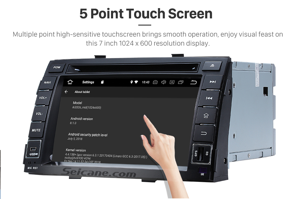 Seicane Aftermarket Android 8.1 Radio DVD Player Navigation System for 2010 2011 2012 KIA SORENTO with Bluetooth HD 1024*600 Touch Screen Mirror link GPS OBD2 DVR TV USB SD 3G WIFI Rearview Camera 16G Flash Quad-core CPU HD 1080P Video Steering Wheel Control Seicane Aftermarket Android 8.1 Radio DVD Player Navigation System for 2010 2011 2012 KIA SORENTO with Bluetooth HD 1024*600 Touch Screen Mirror link GPS OBD2 DVR TV USB SD 3G WIFI Rearview Camera 16G Flash Quad-core CPU HD 1080P Video Steering Wheel Control