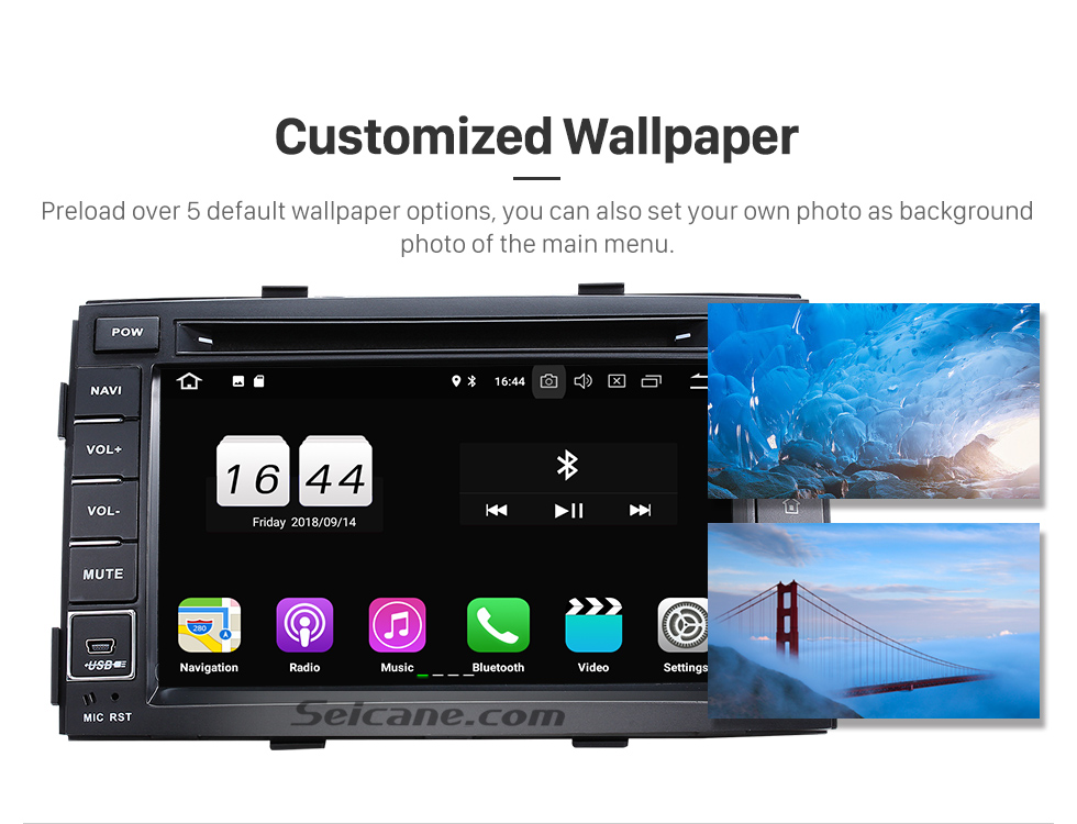 Seicane Aftermarket Android 8.1 Radio DVD Player Navigation System for 2010 2011 2012 KIA SORENTO with Bluetooth HD 1024*600 Touch Screen Mirror link GPS OBD2 DVR TV USB SD 3G WIFI Rearview Camera 16G Flash Quad-core CPU HD 1080P Video Steering Wheel Control Seicane Aftermarket Android 8.1 Radio DVD Player Navigation System for 2010 2011 2012 KIA SORENTO with Bluetooth HD 1024*600 Touch Screen Mirror link GPS OBD2 DVR TV USB SD 3G WIFI Rearview Camera 16G Flash Quad-core CPU HD 1080P Video Steering Wheel Control