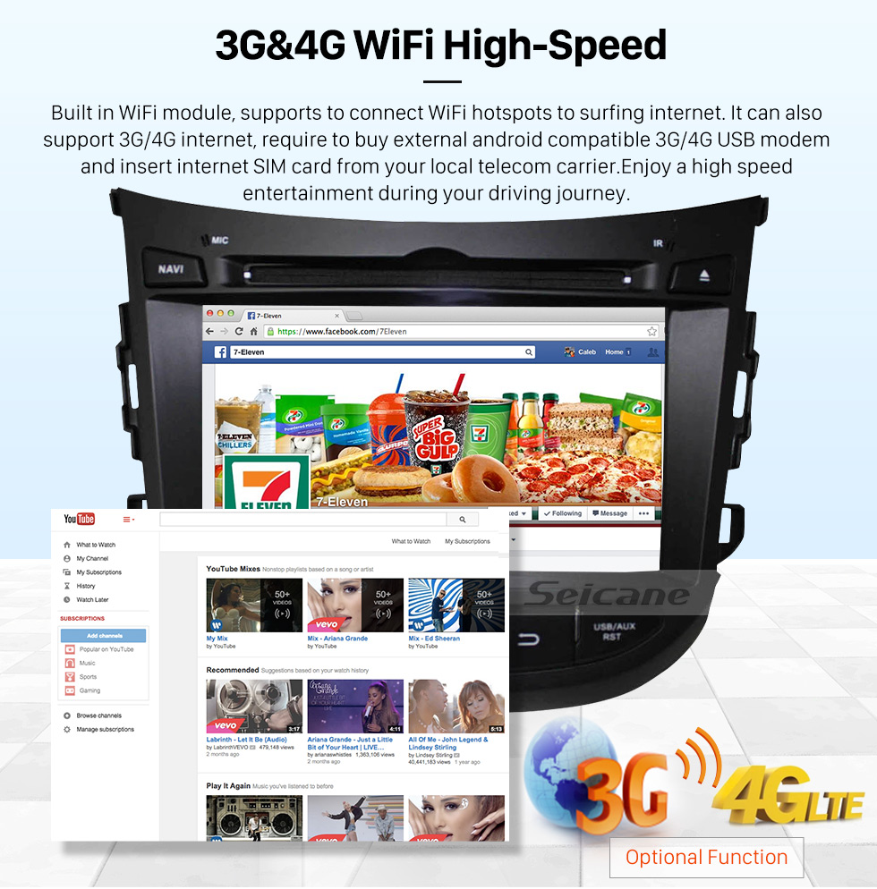 Seicane Android 5.1.1 2012 2013 Hyundai HB20 Radio DVD Player GPS navigation system HD 1024*600 touch screen OBD2 DVR Rearview camera TV 1080P Video 3G WIFI Steering Wheel Control Bluetooth USB SD Quad-core CPU Mirror link Seicane Android 5.1.1 2012 2013 Hyundai HB20 Radio DVD Player GPS navigation system HD 1024*600 touch screen OBD2 DVR Rearview camera TV 1080P Video 3G WIFI Steering Wheel Control Bluetooth USB SD Quad-core CPU Mirror link