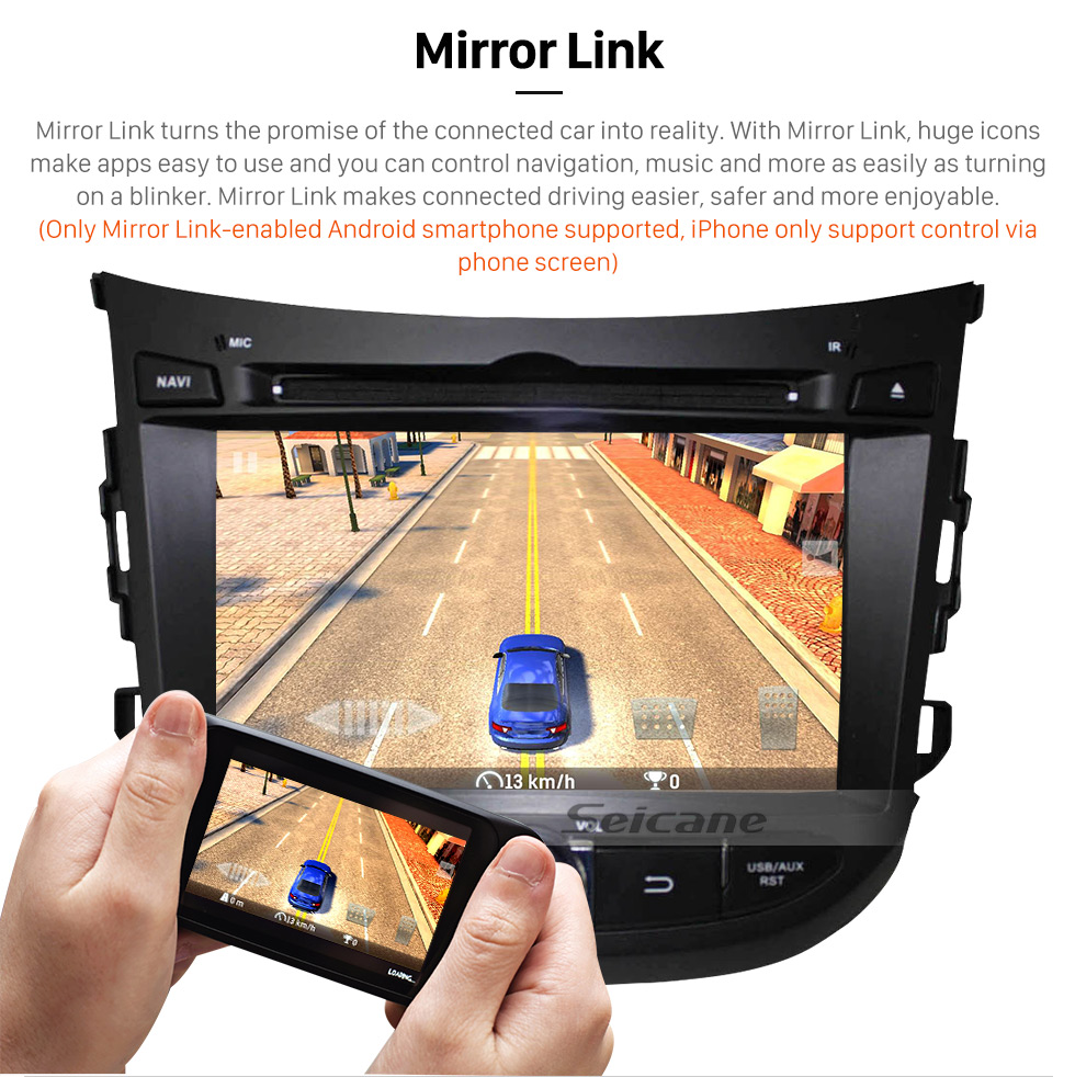 Seicane Android 5.1.1 2012 2013 Hyundai HB20 Radio DVD Player GPS navigation system HD 1024*600 touch screen OBD2 DVR Rearview camera TV 1080P Video 3G WIFI Steering Wheel Control Bluetooth USB SD Quad-core CPU Mirror link Seicane Android 5.1.1 2012 2013 Hyundai HB20 Radio DVD Player GPS navigation system HD 1024*600 touch screen OBD2 DVR Rearview camera TV 1080P Video 3G WIFI Steering Wheel Control Bluetooth USB SD Quad-core CPU Mirror link