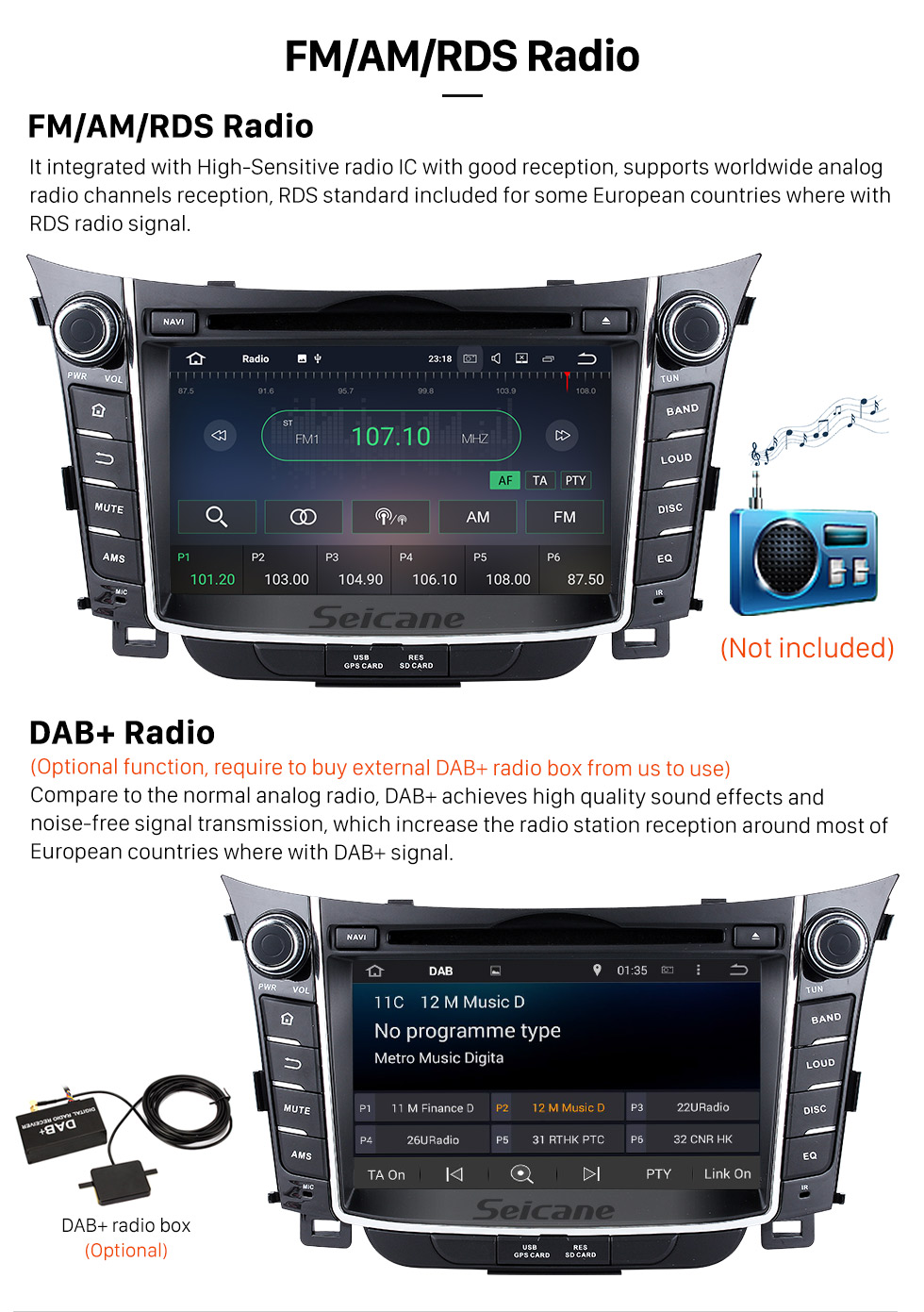 Seicane 2011 2012 2013 Hyundai I30 Android 5.1.1 Radio GPS navigation system with Bluetooth DVD Player HD 1024*600 touch screen OBD2 DVR Rearview camera TV 1080P Video 3G WIFI Steering Wheel Control USB SD Quad-core CPU Mirror link Seicane 2011 2012 2013 Hyundai I30 Android 5.1.1 Radio GPS navigation system with Bluetooth DVD Player HD 1024*600 touch screen OBD2 DVR Rearview camera TV 1080P Video 3G WIFI Steering Wheel Control USB SD Quad-core CPU Mirror link