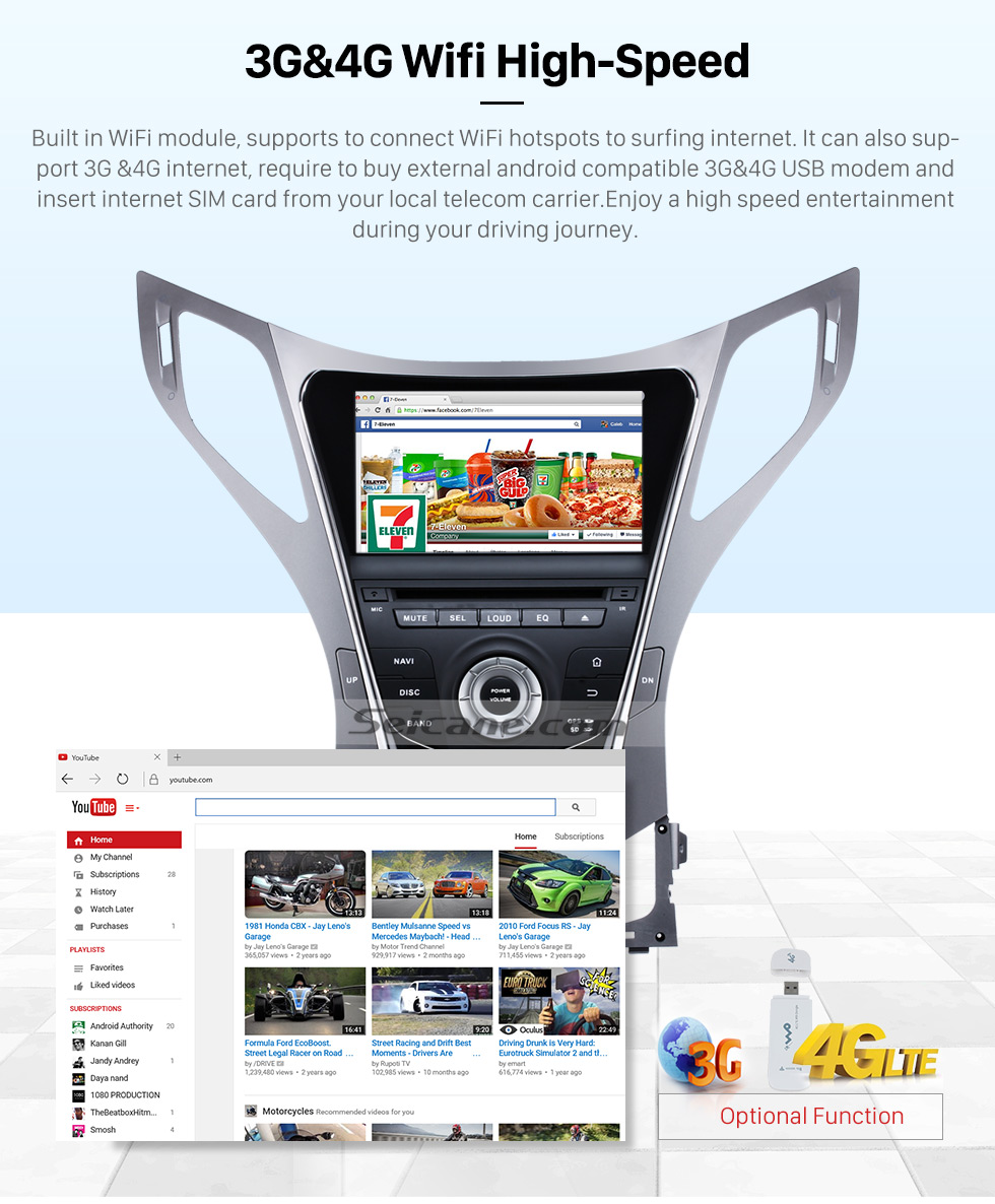Seicane OEM Android 5.1 Radio GPS DVD player for 2011-2014 Hyundai HG with navigation system HD 1024*600 touch screen OBD2 DVR Rearview camera TV 3G WIFI Steering Wheel Control USB SD Bluetooth 1080P Video Quad-core CPU Mirror link Seicane OEM Android 5.1 Radio GPS DVD player for 2011-2014 Hyundai HG with navigation system HD 1024*600 touch screen OBD2 DVR Rearview camera TV 3G WIFI Steering Wheel Control USB SD Bluetooth 1080P Video Quad-core CPU Mirror link