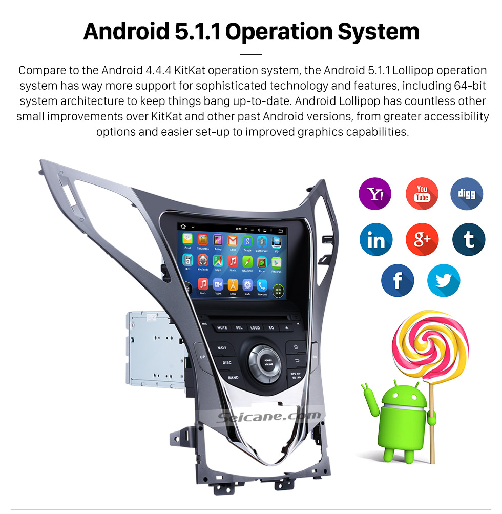 Seicane OEM Android 5.1 Radio GPS DVD player for 2011-2014 Hyundai HG with navigation system HD 1024*600 touch screen OBD2 DVR Rearview camera TV 3G WIFI Steering Wheel Control USB SD Bluetooth 1080P Video Quad-core CPU Mirror link Seicane OEM Android 5.1 Radio GPS DVD player for 2011-2014 Hyundai HG with navigation system HD 1024*600 touch screen OBD2 DVR Rearview camera TV 3G WIFI Steering Wheel Control USB SD Bluetooth 1080P Video Quad-core CPU Mirror link
