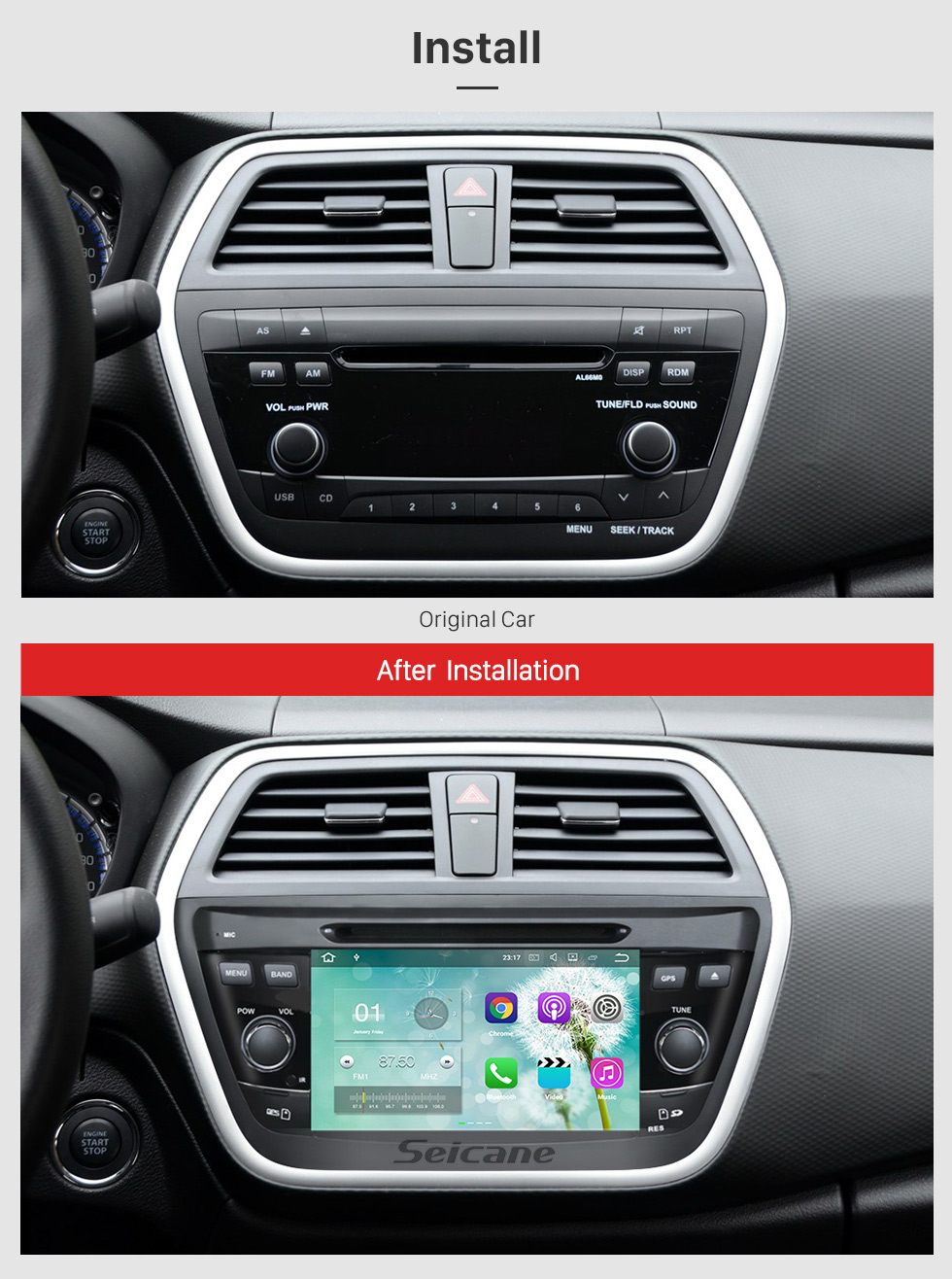 Seicane Reposição 2013 2014 Suzuki S Cross Android 5.1.1 Rádio leitor de DVD sistema de navegação GPS LinkMirror GPS HD 1024*600 Ecrã Tátil Bluetooth OBD2 DVR Retrovisor Câmera tv 1080P Vídeo 3G WIFI Controle de volante USB SD Quatro núcleos CPU Seicane Reposição 2013 2014 Suzuki S Cross Android 5.1.1 Rádio leitor de DVD sistema de navegação GPS LinkMirror GPS HD 1024*600 Ecrã Tátil Bluetooth OBD2 DVR Retrovisor Câmera tv 1080P Vídeo 3G WIFI Controle de volante USB SD Quatro núcleos CPU