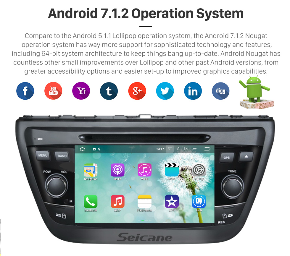 Seicane Reposição 2013 2014 Suzuki S Cross Android 5.1.1 Rádio leitor de DVD sistema de navegação GPS LinkMirror GPS HD 1024*600 Ecrã Tátil Bluetooth OBD2 DVR Retrovisor Câmera tv 1080P Vídeo 3G WIFI Controle de volante USB SD Quatro núcleos CPU Seicane Reposição 2013 2014 Suzuki S Cross Android 5.1.1 Rádio leitor de DVD sistema de navegação GPS LinkMirror GPS HD 1024*600 Ecrã Tátil Bluetooth OBD2 DVR Retrovisor Câmera tv 1080P Vídeo 3G WIFI Controle de volante USB SD Quatro núcleos CPU