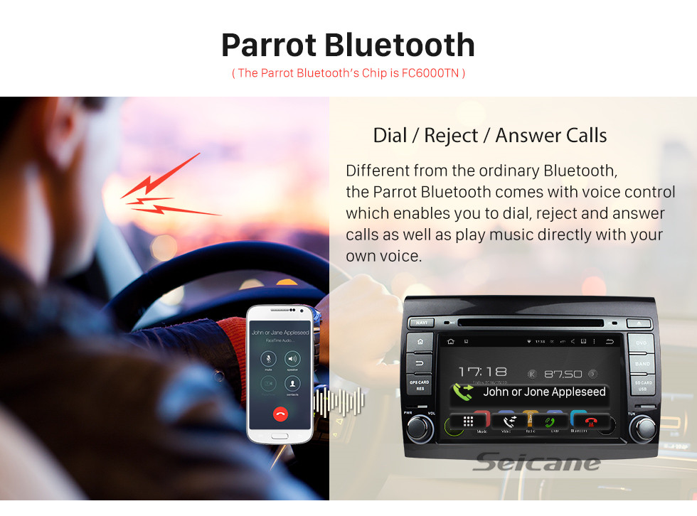 Seicane reine Android 7.1 Radio GPS Navigationssystem für 2007-2012 Fiat Bravo mit 3G WiFi DVD Bluetooth Spiegel Verknüpfung OBD2 HD 1080P Video Auto A / V AUX MP3 Rückfahrkamera Seicane reine Android 7.1 Radio GPS Navigationssystem für 2007-2012 Fiat Bravo mit 3G WiFi DVD Bluetooth Spiegel Verknüpfung OBD2 HD 1080P Video Auto A / V AUX MP3 Rückfahrkamera