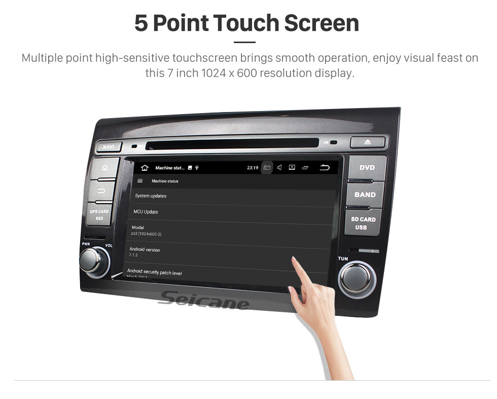 Seicane OEM leitor de DVD Android 7.1 Sistema de Navegação para 2007-2012 FIAT BRAVO com GPS Quatro núcleos CPU LinkMirror Rádio HD 1024*600 Ecrã Tátil OBD2 DVR Retrovisor Câmera TV 1080P Vídeo 3G WIFI Controle de volante Bluetooth USB SD Seicane OEM leitor de DVD Android 7.1 Sistema de Navegação para 2007-2012 FIAT BRAVO com GPS Quatro núcleos CPU LinkMirror Rádio HD 1024*600 Ecrã Tátil OBD2 DVR Retrovisor Câmera TV 1080P Vídeo 3G WIFI Controle de volante Bluetooth USB SD