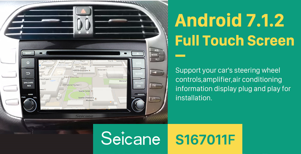 Seicane OEM leitor de DVD Android 7.1 Sistema de Navegação para 2007-2012 FIAT BRAVO com GPS Quatro núcleos CPU LinkMirror Rádio HD 1024*600 Ecrã Tátil OBD2 DVR Retrovisor Câmera TV 1080P Vídeo 3G WIFI Controle de volante Bluetooth USB SD Seicane OEM leitor de DVD Android 7.1 Sistema de Navegação para 2007-2012 FIAT BRAVO com GPS Quatro núcleos CPU LinkMirror Rádio HD 1024*600 Ecrã Tátil OBD2 DVR Retrovisor Câmera TV 1080P Vídeo 3G WIFI Controle de volante Bluetooth USB SD