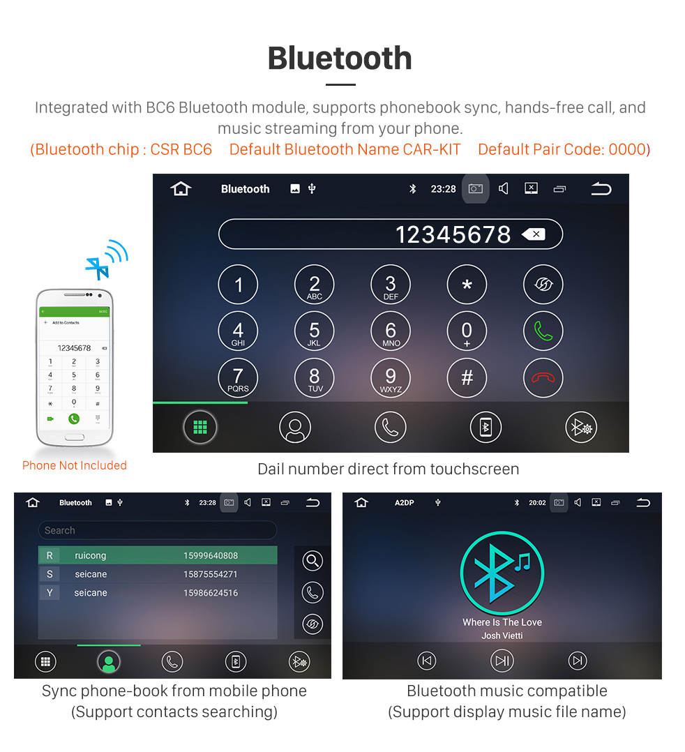 Seicane 2004-2009 Renault Megane II autoradio 8 pouces Android 5.1.1 écran tactile HD DVD Système de navigation GPS Bluetooth 4G WIFI DAB + TPMS Caméra de recul Miroir lien Seicane 2004-2009 Renault Megane II autoradio 8 pouces Android 5.1.1 écran tactile HD DVD Système de navigation GPS Bluetooth 4G WIFI DAB + TPMS Caméra de recul Miroir lien