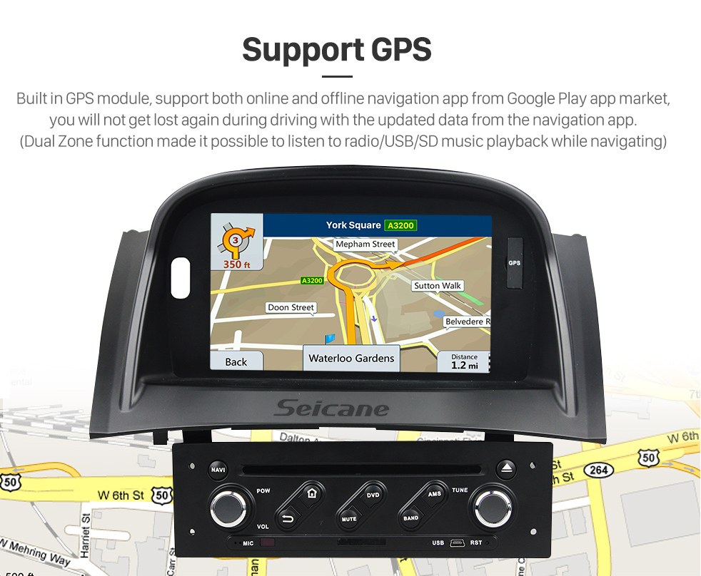 Seicane 2004-2009 Renault Megane II autoradio 8 pouces Android 5.1.1 écran tactile HD DVD Système de navigation GPS Bluetooth 4G WIFI DAB + TPMS Caméra de recul Miroir lien Seicane 2004-2009 Renault Megane II autoradio 8 pouces Android 5.1.1 écran tactile HD DVD Système de navigation GPS Bluetooth 4G WIFI DAB + TPMS Caméra de recul Miroir lien