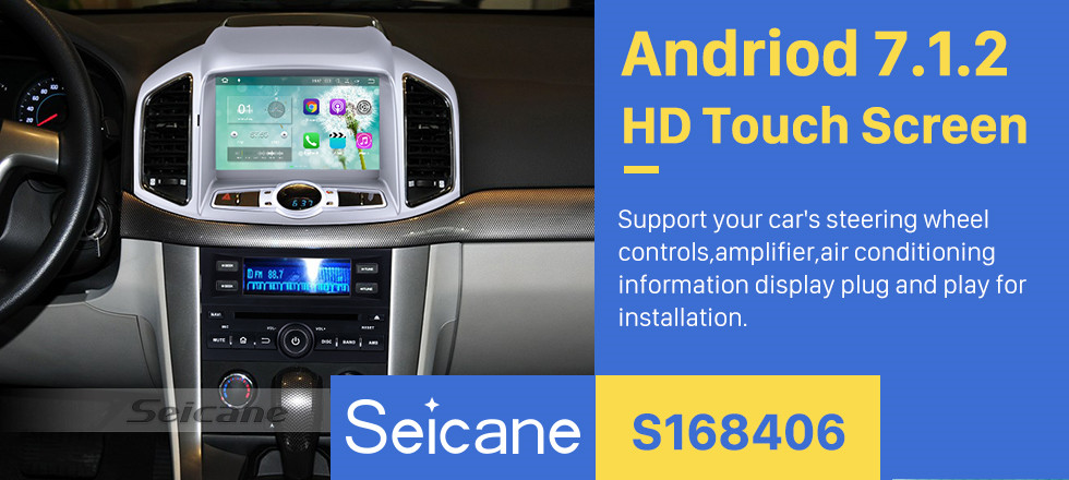 Seicane 2012-2016 Chevrolet Chevy Capativa 8 inch Touchscreen Android 7.1 Radio GPS Navigation System Bluetooth Backup Camera DAB+ TPMS Mirror Link 4G WIFI 1080P Video Steering Wheel Control Seicane 2012-2016 Chevrolet Chevy Capativa 8 inch Touchscreen Android 7.1 Radio GPS Navigation System Bluetooth Backup Camera DAB+ TPMS Mirror Link 4G WIFI 1080P Video Steering Wheel Control