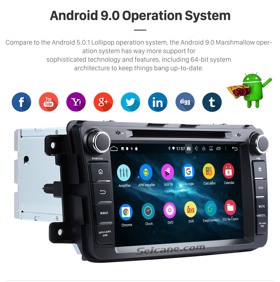 OEM Android 9.0 20072016 MAZDA CX9 with Aftermarket GPS