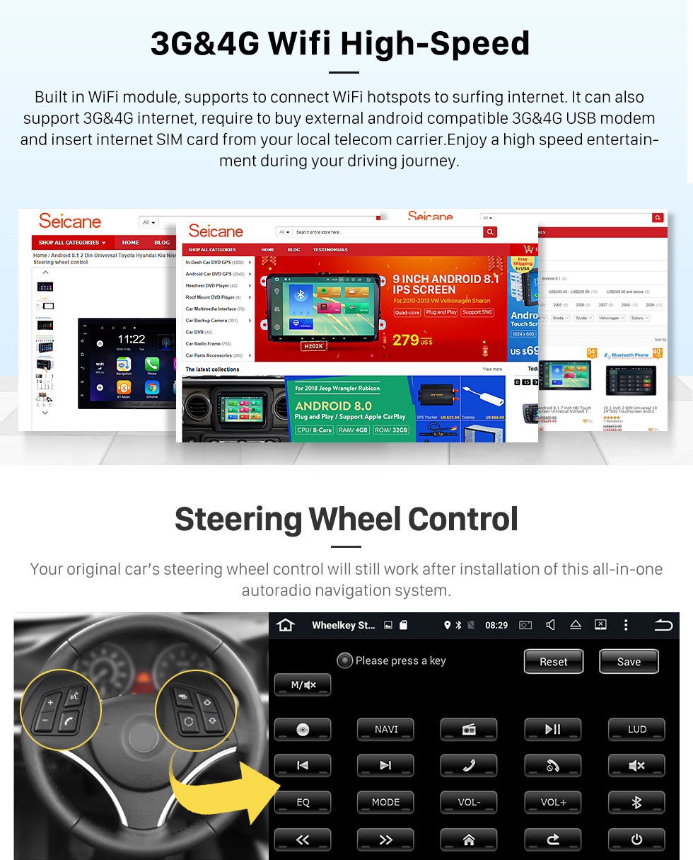 Seicane OEM Android 9.0 2007-2016 MAZDA CX-9 con Aftermarket Navegación GPS Reproductor de DVD Pantalla táctil estéreo para automóvil WiFi 3G Bluetooth OBD2 AUX Cámara de respaldo con enlace espejo Seicane OEM Android 9.0 2007-2016 MAZDA CX-9 con Aftermarket Navegación GPS Reproductor de DVD Pantalla táctil estéreo para automóvil WiFi 3G Bluetooth OBD2 AUX Cámara de respaldo con enlace espejo