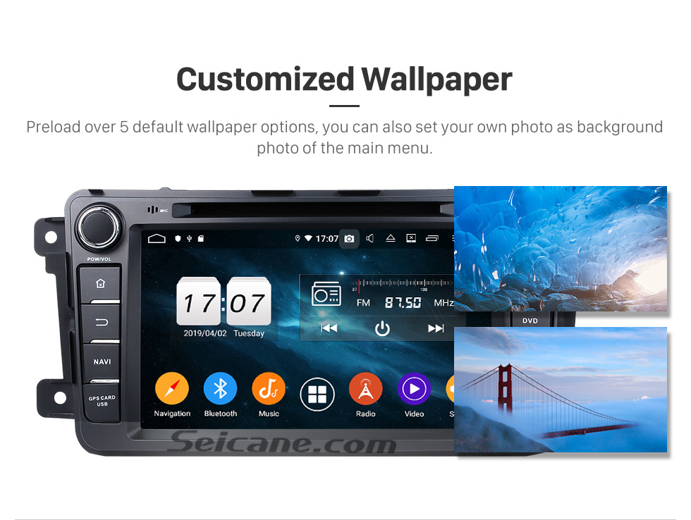 Seicane 2007-2015 Mazda CX-9 Radio DVD player Android 9.0 GPS navigation system with Bluetooth HD touch screen Mirror link OBD DVR USB SD WIFI Rearview camera Seicane 2007-2015 Mazda CX-9 Radio DVD player Android 9.0 GPS navigation system with Bluetooth HD touch screen Mirror link OBD DVR USB SD WIFI Rearview camera