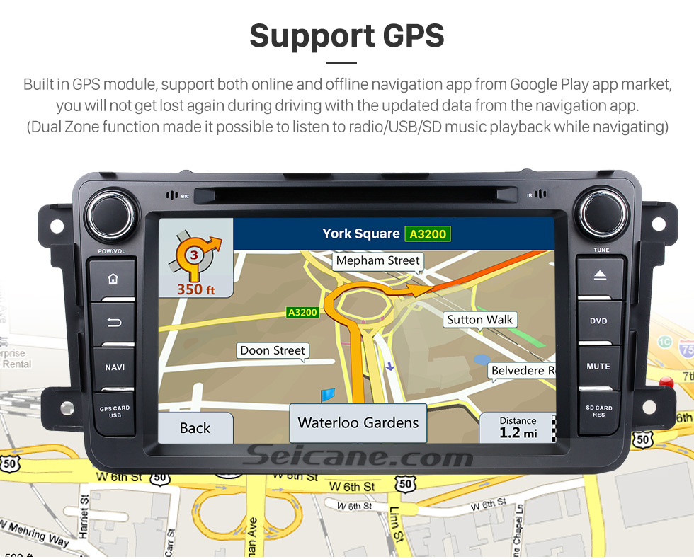 Seicane 2007-2015 Mazda CX-9 Radio DVD player Android 9.0 GPS navigation system with Bluetooth HD touch screen Mirror link OBD DVR USB SD WIFI Rearview camera Seicane 2007-2015 Mazda CX-9 Radio DVD player Android 9.0 GPS navigation system with Bluetooth HD touch screen Mirror link OBD DVR USB SD WIFI Rearview camera