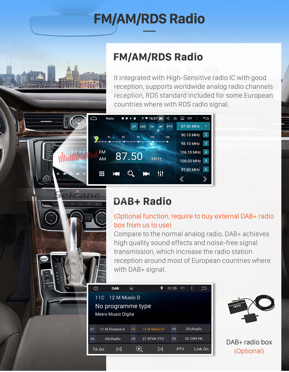 Seicane 2007-2015 Mazda CX-9 Radio DVD player Android 9.0 GPS navigation system with Bluetooth HD touch screen Mirror link OBD DVR USB SD WIFI Rearview camera Seicane 2007-2015 Mazda CX-9 Radio DVD player Android 9.0 GPS navigation system with Bluetooth HD touch screen Mirror link OBD DVR USB SD WIFI Rearview camera