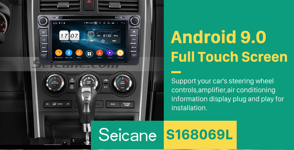 Seicane 2007-2015 Mazda CX-9 Radio DVD player Android 9.0 GPS navigation system with Bluetooth HD touch screen Mirror link OBD DVR USB SD WIFI Rearview camera Seicane 2007-2015 Mazda CX-9 Radio DVD player Android 9.0 GPS navigation system with Bluetooth HD touch screen Mirror link OBD DVR USB SD WIFI Rearview camera
