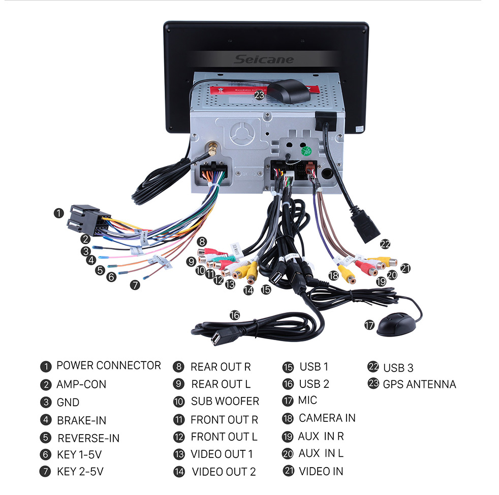 Seicane 10.1 pulgadas 2 DIN Universal 1024 * 600 Pantalla táctil Android 9.0 radio Sistema de navegación GPS con WIFI 3G Bluetooth Música USB OBD2 AUX Radio Cámara de respaldo Control del volante Seicane 10.1 pulgadas 2 DIN Universal 1024 * 600 Pantalla táctil Android 9.0 radio Sistema de navegación GPS con WIFI 3G Bluetooth Música USB OBD2 AUX Radio Cámara de respaldo Control del volante