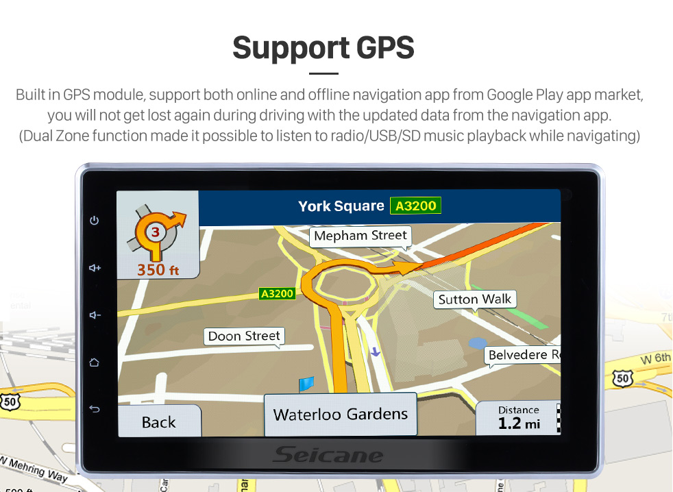 Seicane 10.1 pulgadas 2 DIN Universal 1024 * 600 Pantalla táctil Android 9.0 radio Sistema de navegación GPS con WIFI 3G Bluetooth Música USB OBD2 AUX Radio Cámara de respaldo Control del volante Seicane 10.1 pulgadas 2 DIN Universal 1024 * 600 Pantalla táctil Android 9.0 radio Sistema de navegación GPS con WIFI 3G Bluetooth Música USB OBD2 AUX Radio Cámara de respaldo Control del volante