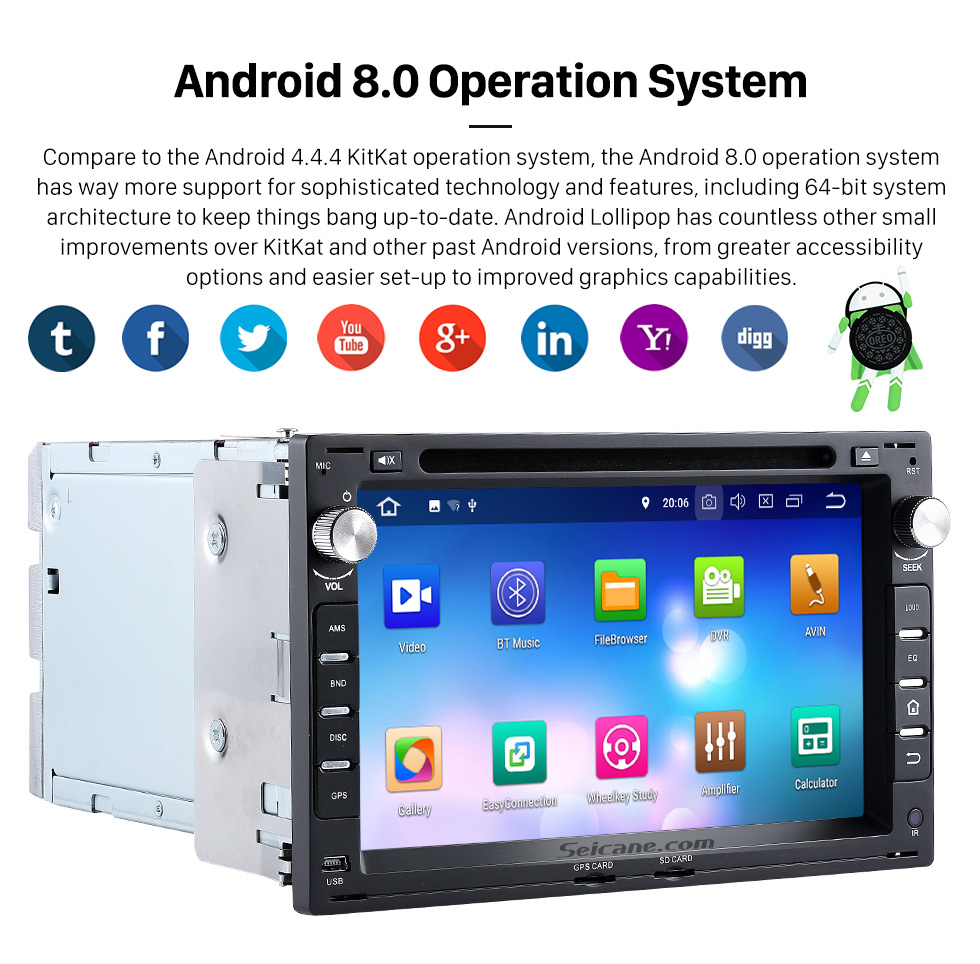 Seicane Android 8.0 In Dash GPS DVD Bluetooth System for 2001-2011 VW Volkswagen MK5 with Radio RDS 3G WiFi Mirror Link OBD2 HD 1080P Video Steering Wheel Control MP3 Seicane Android 8.0 In Dash GPS DVD Bluetooth System for 2001-2011 VW Volkswagen MK5 with Radio RDS 3G WiFi Mirror Link OBD2 HD 1080P Video Steering Wheel Control MP3