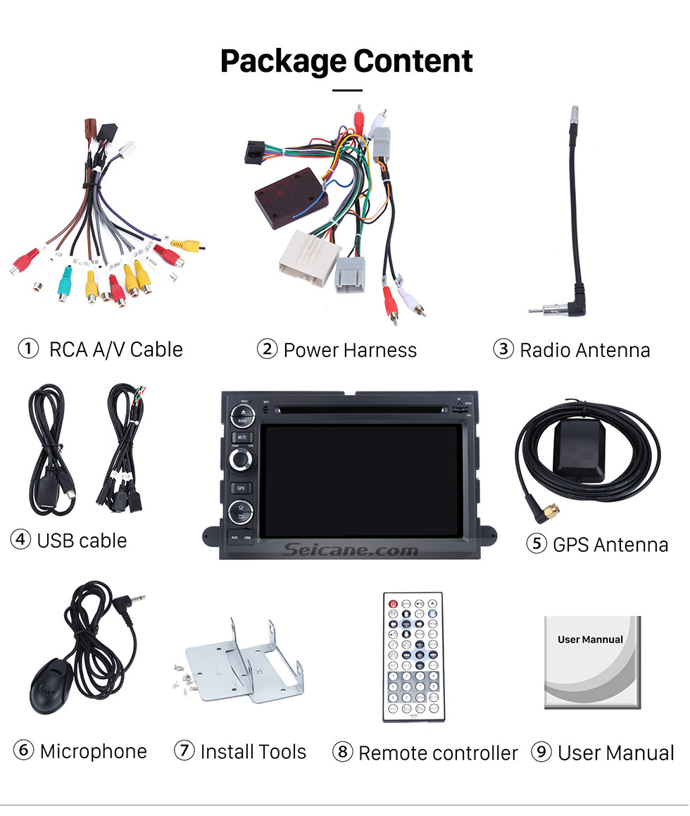 Seicane Android 8.0 2006-2009 Fusão / Explorer / F150 / Edge / Expedição Navegação GPS Rádio com Bluetooth Música 3G WiFi LinkMirror OBD2 Câmera Retrovisor Seicane Android 8.0 2006-2009 Fusão / Explorer / F150 / Edge / Expedição Navegação GPS Rádio com Bluetooth Música 3G WiFi LinkMirror OBD2 Câmera Retrovisor